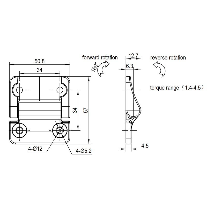 CL335 Zinc Alloy Industrial Damping Hinges