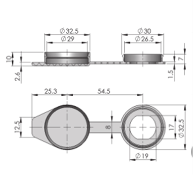 WP003 29mm inner diameter Industrial Waterproof Cover Lock Accessories