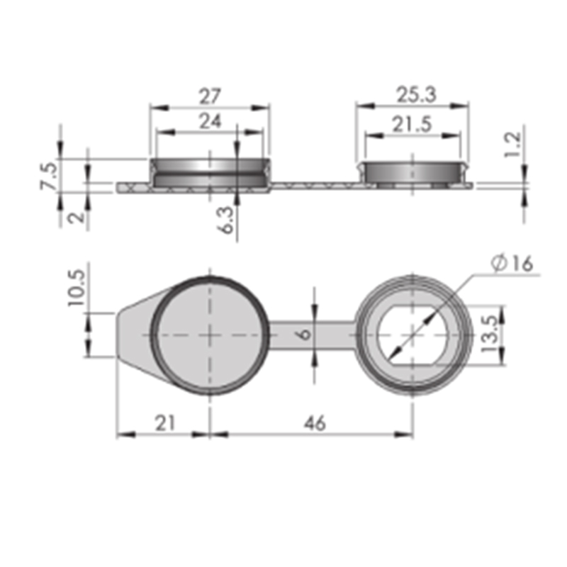 WP004 24mm inner diameter Convenient Waterproof Cover Lock Accessories