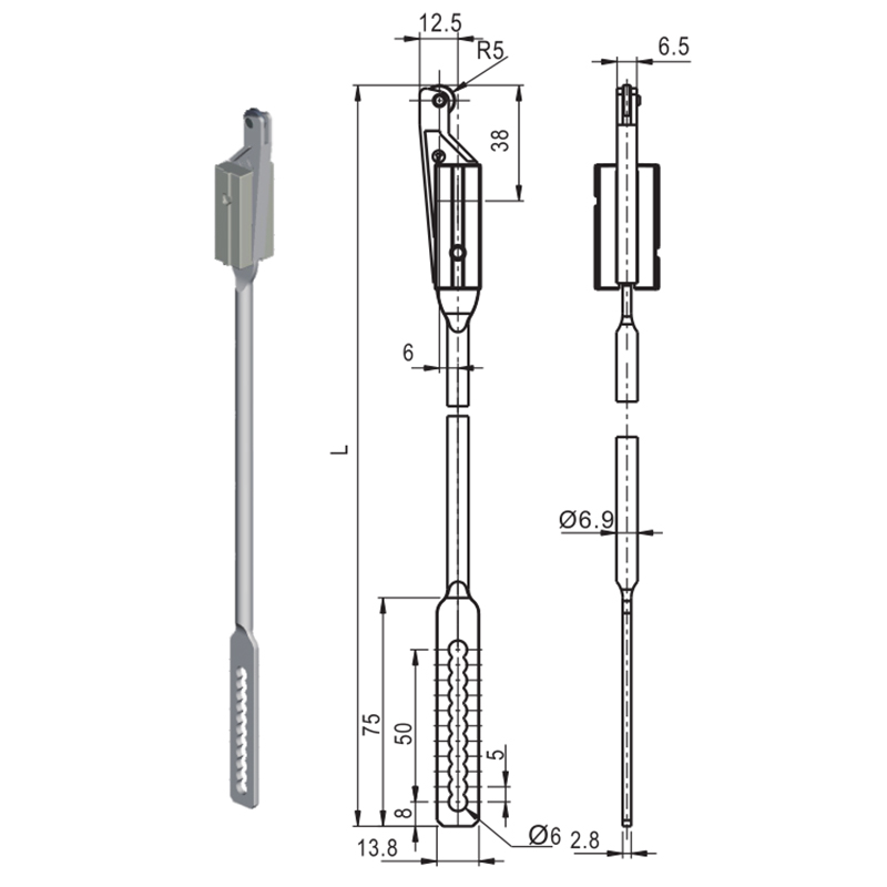 LG002-2 Connecting Rod Industrial Lock Accessories