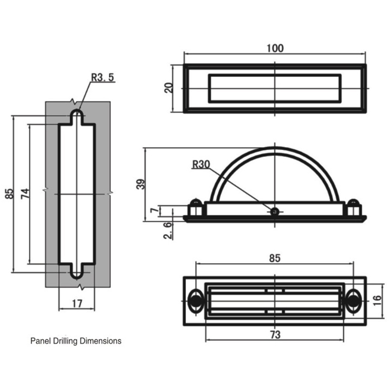 LS501-2 Fixed by Screw Industrial Door Handle