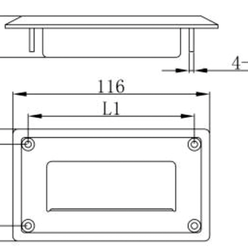 LS115-1 Wire Drawing Mirror Finish Industrial Door Handle