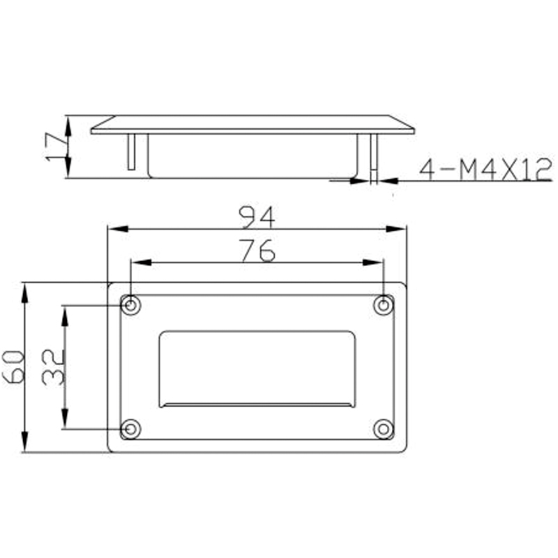 LS117 SUS304 Material Industrial Door Handle