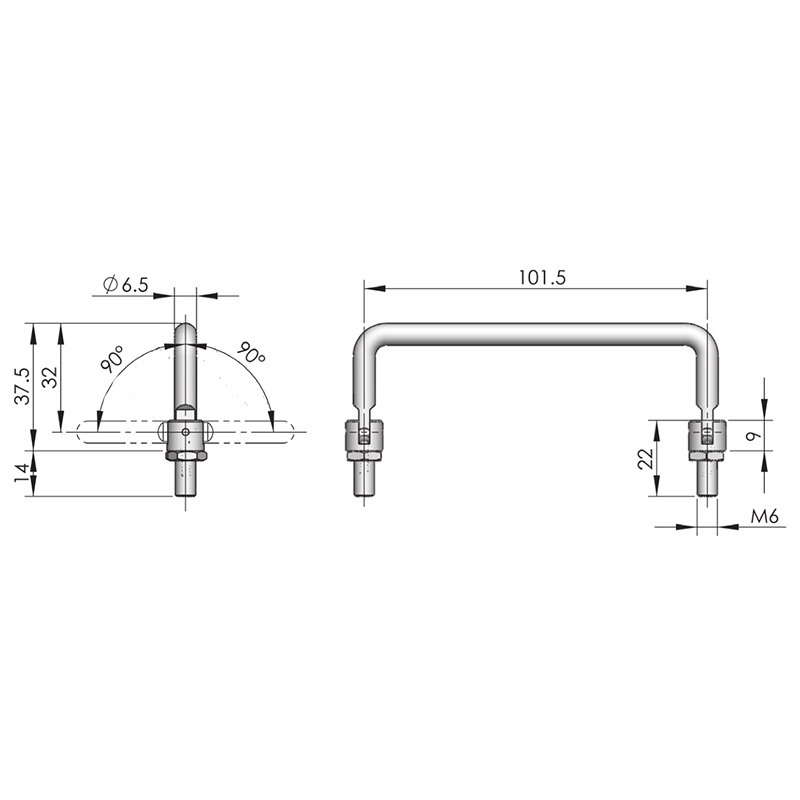 LS515 Blacklight Spray Molding Door Handle